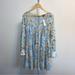 J. Crew Dresses | J Crew Floral Crinkle Chiffon Dress With Pockets Boho Long Sleeve Size 8 New | Color: Blue/Orange | Size: 8