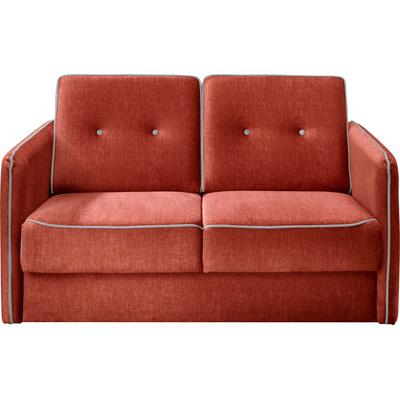 Schlafsofa HOME AFFAIRE "Merina", orange (koralle), B:147cm H:89cm T:87cm, Luxus-Microfaser (100% Polyester), Sofas, mit zweigeteilter Bettfunktion, Auszug nach vorn, Federkern Image