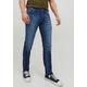 Slim-fit-Jeans JACK & JONES "JJIGLENN JJFOX JOS 047 50SPS" Gr. 29, Länge 34, blau (dark, blue, denim) Herren Jeans Slim Fit