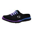Skechers Sport Women's No Limits Slip-On Mule Sneaker, Black/Purple, 4 UK