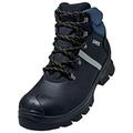 Uvex 2 construction S3 SRC - lace-up safety boots - water-resistant - lightweight - men & women - leather - black - Size 10