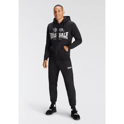 Jogginganzug LONSDALE "YETLINGTON", Herren, Gr. XXXL, schwarz, Obermaterial: 60% Baumwolle, 40% Polyester, sportlich, Sportanzüge