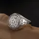 Bague Mantra en argent pur 925 pour hommes et femmes bague bouddhisme rétro pour Couple bijoux