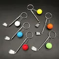 Porte-clés balle de Golf pendentif anneau fendu pour les amoureux du Sport articles de Sport