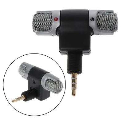 Mini Microphone stéréo Jack 3.5mm pour enregistrement Microphone de téléphone portable
