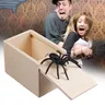 Boîte en bois effrayante pour farces jouet effrayant araignée ver ち blague pratique poisson