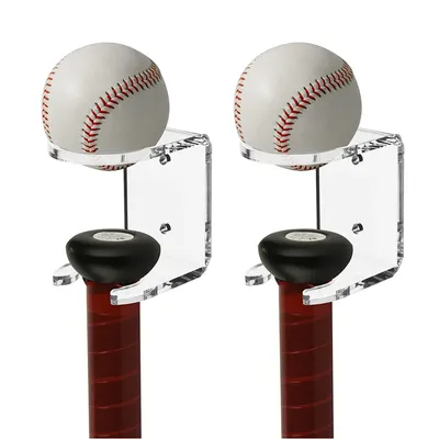 Support mural pour battes de Baseball en acrylique 2 pièces présentoir pour battes de Baseball