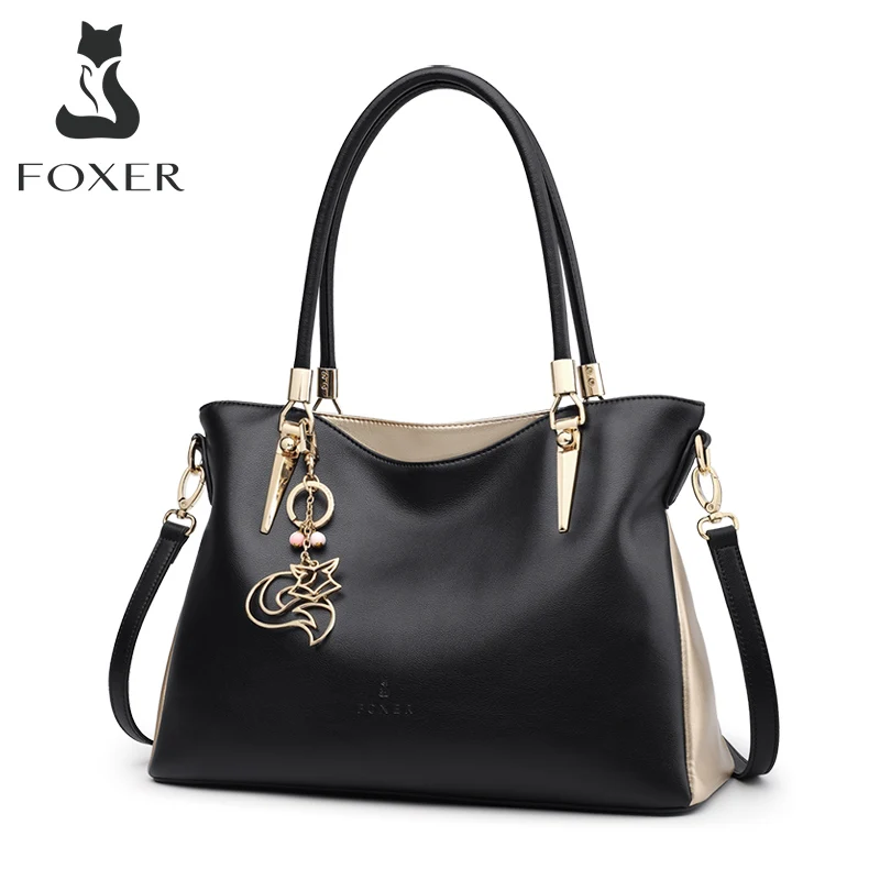 FOXER femmes mode épaule fourre-tout sac à main femme grande capacité sac à main cadeau
