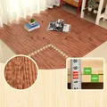 Tapis de jeu en mousse polymère simple tapis de puzzle en bois Mars doux tapis de sol de