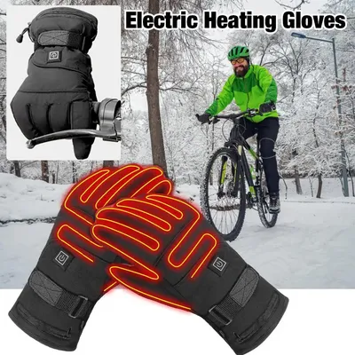 Gants électriques avec batterie aste chauffe-mains métropolitains chasse pêche ski cyclisme