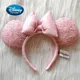 Bande de sauna Disney rose avec nœud et paillettes pour enfants vêtements de sauna Minnie Ears