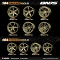 Roues ABS dorées avec pneus en caoutchouc jantes d'assemblage BNDS pièces modifiées pour modèle de