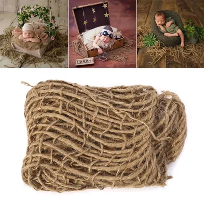 Filet épais en toile de Jute toile de fond pour photographie de nouveau-né