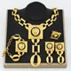 YM – ensemble de bijoux en plaqué or 18k pour femmes collier bracelet pendentif chaîne boucle