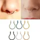 Faux anneau de septum antarctique en forme de U en acier inoxydable faux cerceau antarctique