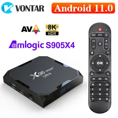 Boîtier TV X96Max Plus Ultra Android 11 Amlogic S905tage 4 Go/32 Go 4 Go/64 Go décodeur