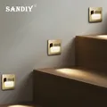 SANDIY Applique murale veilleuse encastrée Détecteur de mouvement Lumière d'escalier pour escalier