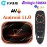 VONTAR-Boîtier TV Amlogic S905tage Android 11 4 Go/128 Go/32 Go/64 Go WiFi 1000 Mb/s 4K/AV1