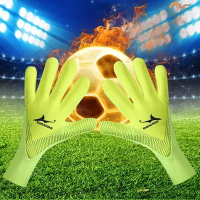 Gants de gardien de but en latex pour jeunes adultes gants d'entraînement de football gants de