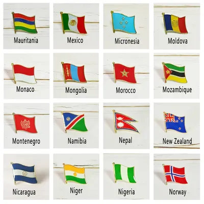 Épinglette en métal National Feel insigne de pays tout le monde Maurice Mexique Monaco Maroc