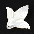 Pendentif en forme de coquille de papillon blanche naturelle breloques en forme de feuille