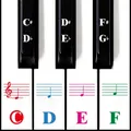 Autocollant adhésif pour clavier de piano électronique lettres décalcomanie décor clair notes de