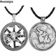 Collier Slavic Kolovrat pour hommes et femmes amulette de loup de protection pendentif en UL