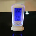 Réveil numérique à LED avec rétro-éclairage bleu thermomètre à calendrier électronique horloge