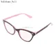 Lunettes de lecture classiques yeux de chat pour femmes verres à verres transparents + 1.0 + 1.5 +