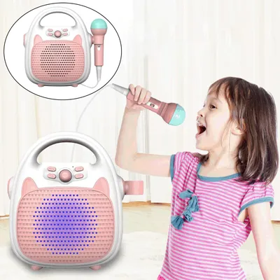 Machine de karaoké pour enfants avec 1 microphone jouets rechargeables pour enfants tout-petits