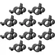 Watches-Mini crochets de gouttière noirs crochet de fente de bord d'auvent guirlandes lumineuses à