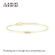 AIDE – Bracelet en argent Sterling 925 pour femmes et filles chaîne Simple avec Triple diamant