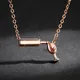 Collier avec pendentif en verre de vin pour femmes bijou créatif en Zircon AAA coeur rouge tasse