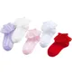 Chaussettes fines en dentelle de coton pour filles chaussettes rouges pour bébés chaussettes de