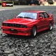 Bburago-Modèle de voiture de sport en alliage pour enfants 1:24 BMW Série 3 M3 E30 Diecasts