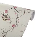 Papiers peints auto-adhésifs vintage motif floral d'oiseau autocollants muraux de fond de salon