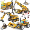 HUIQIBAO-décennie s de construction de camion d'ingénierie pour enfants jouets bulldozer grue