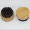 Brosse à barbe et moustache ronde poils de sanglier peigne de Massage pour le visage