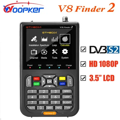 Woopker GTMEDIA V8 Finder2 Satellite Finder DVB-S/ DVB-S2/ MPEG-2/ MPEG4 Numérique Sat Signal