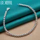 DOTEFFIL-Bracelet boule de perles lisses en argent regardé 925 pour femme or 24 carats bijoux de