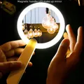 Miroir de maquillage à lumière LED portable lampes de vanité miroirs de poche de maquillage