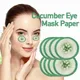 Masque pour les yeux en papier non tissé à motif de concombre vert imprimé patchs pour les yeux