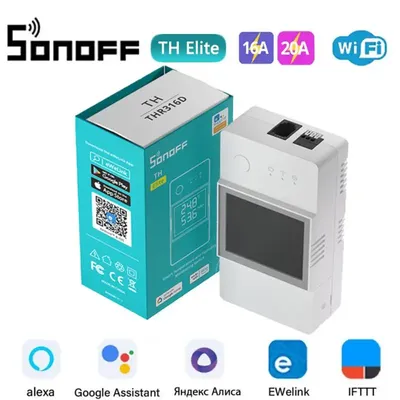 SONOFF-Joli WiFi intelligent de température et d'humidité TH Elite contact sec surveillance en