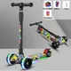 Trottinette pliable à une pédale pour enfants scooter à trois roues avec roue scintillante adaptée