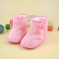 Chaussons de neige à semelle souple pour nouveau-nés chaussettes chaudes pour tout-petits bottes