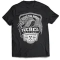 T-shirt de motard rebelle pour hommes cadeau de papa de grand-père t-shirt de moto drôle pour