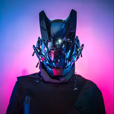 Masque Cyberpunk pour Cosplay accessoire de jeu nuit ville casque néon personnalisé armée