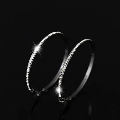 YFJEWE – boucles d'oreilles en cristal pour femmes élégantes nouveau 2018 cm de diamètre perles