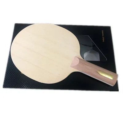 Stuor-Raquette de tennis de table Hinoki en fibre de carbone lame bleue en bois 7 couches attaque