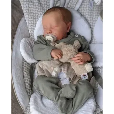 Levi – poupée Reborn pour bébé fille 46CM peau véritable peinte en 3D vinyle complet fini